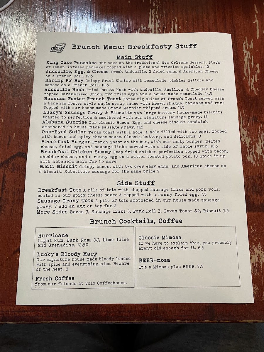 Lucky's Last Chance- Manayunk Menu - Image 2