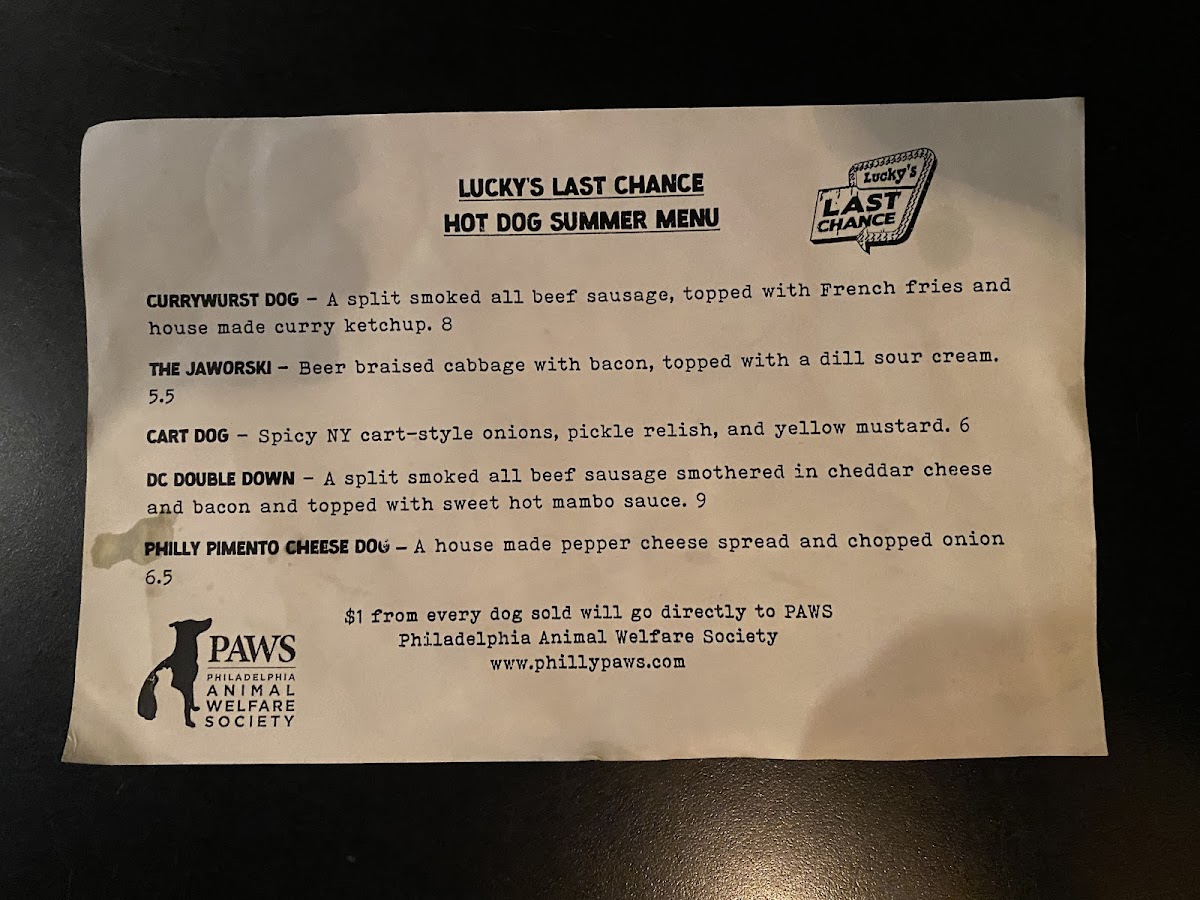 Lucky's Last Chance- Manayunk Menu - Image 6